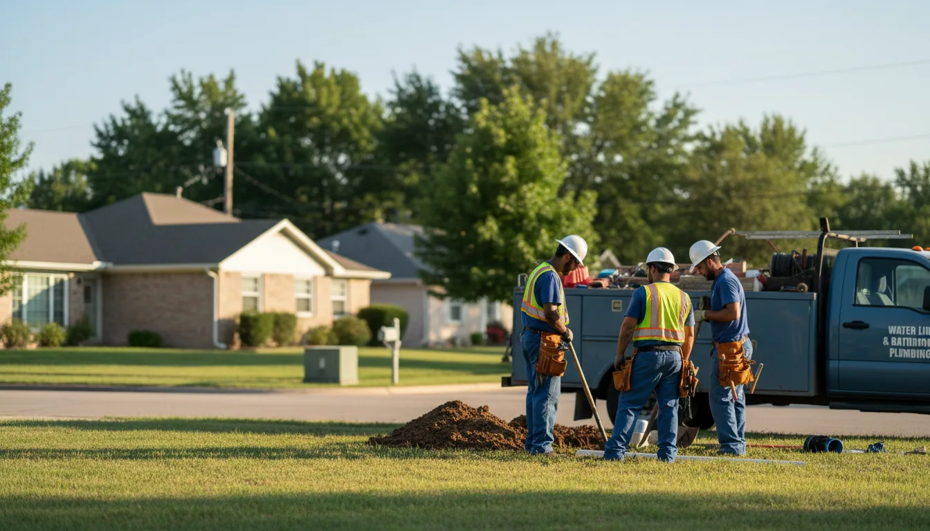 Residential water line and bathroom plumbing service in Arthur, IA